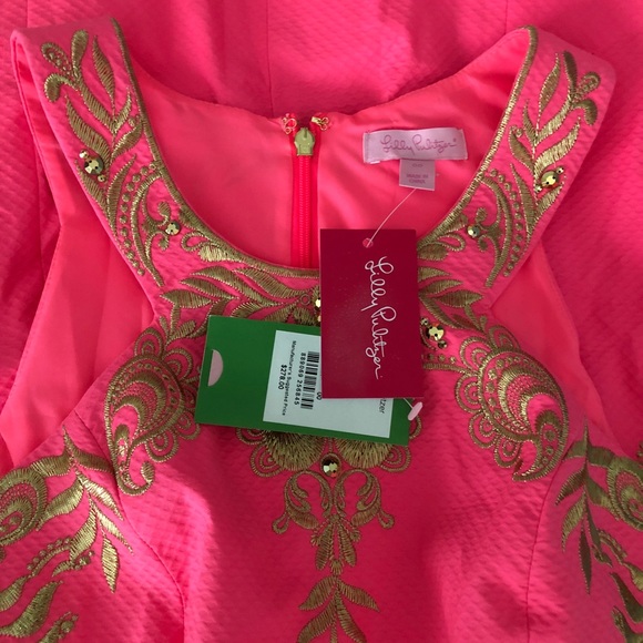 NWT Lilly Pulitzer Tina Stretch Shift in hot pink - Picture 5 of 12